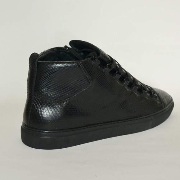 NWT BALENCIAGA MENS HITOP PYTHON LEATHER SNEAKERS US 15 EU 48 - Picture 2 of 9